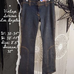 Vintage 90s Serious Los Angeles NWT Deadstock Hot Topic Flared Jeans